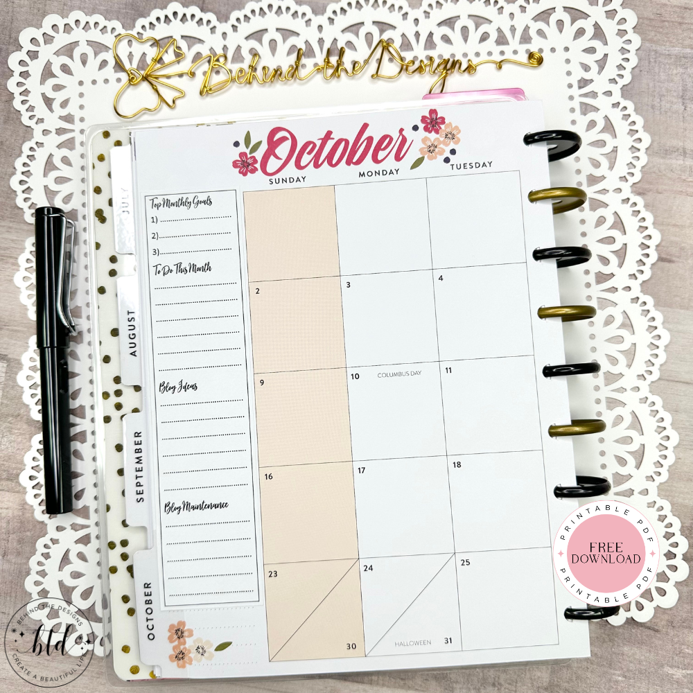 Vertical Sidebar Planner Sticker Box Printable