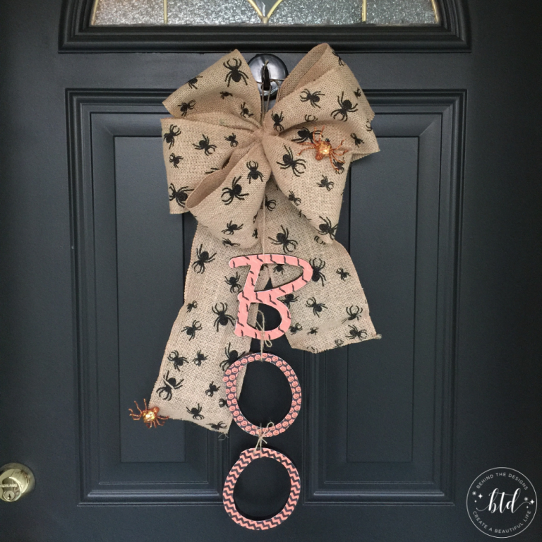 Easy DIY Halloween Boo Door Hanger