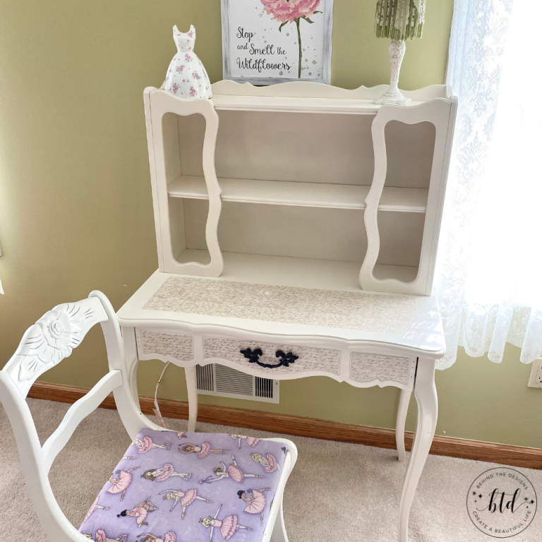 DIY Vintage Heirloom White Desk Makeover