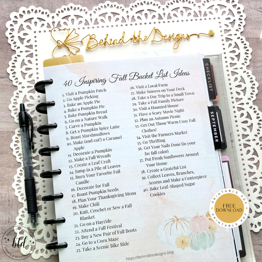 40 Inspiring Fall Bucket List Ideas + Free Printable