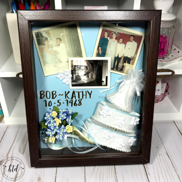 DIY Keepsake Wedding Anniversary Shadow Box