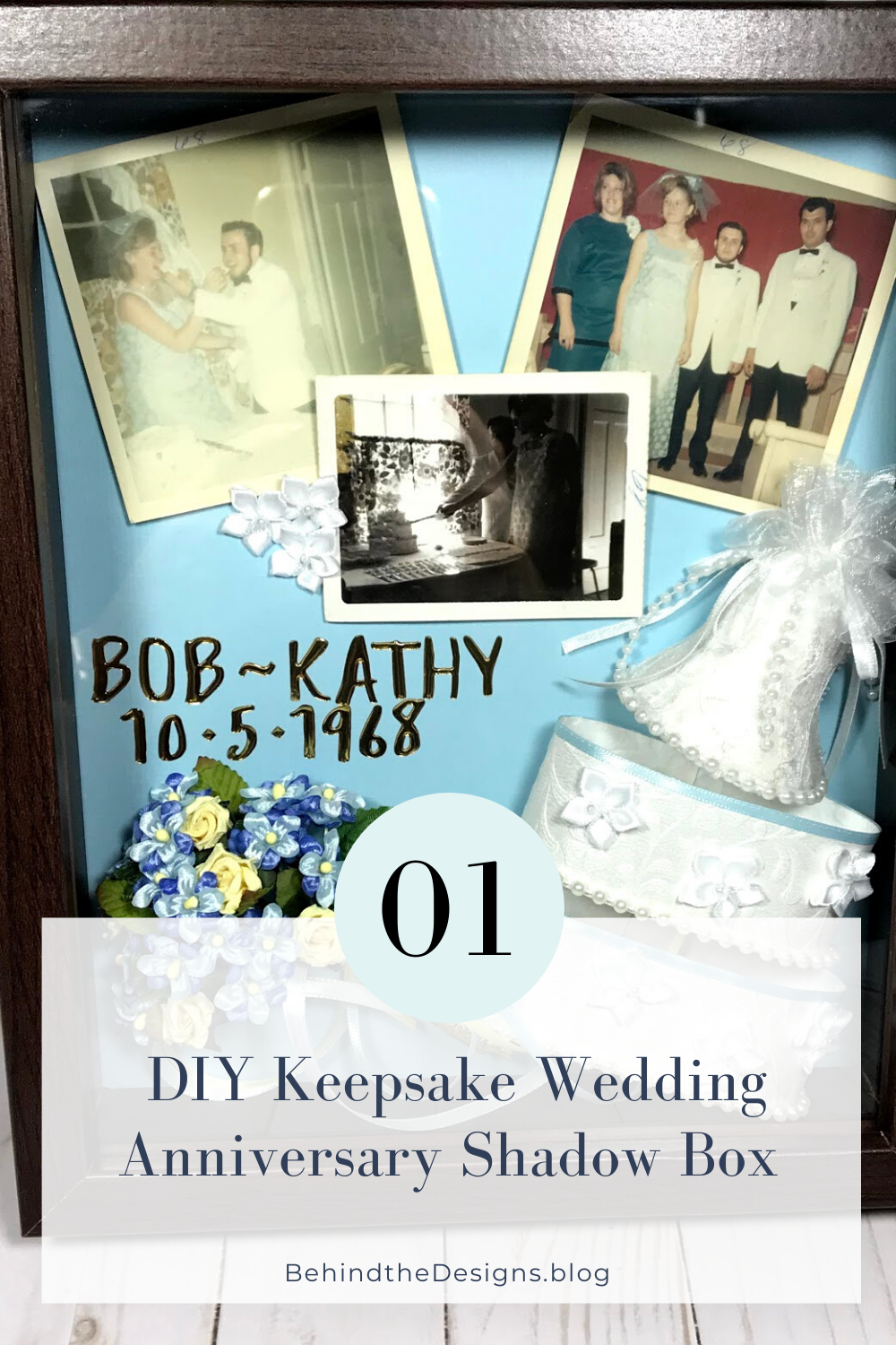 DIY Keepsake Wedding Anniversary Shadow Box