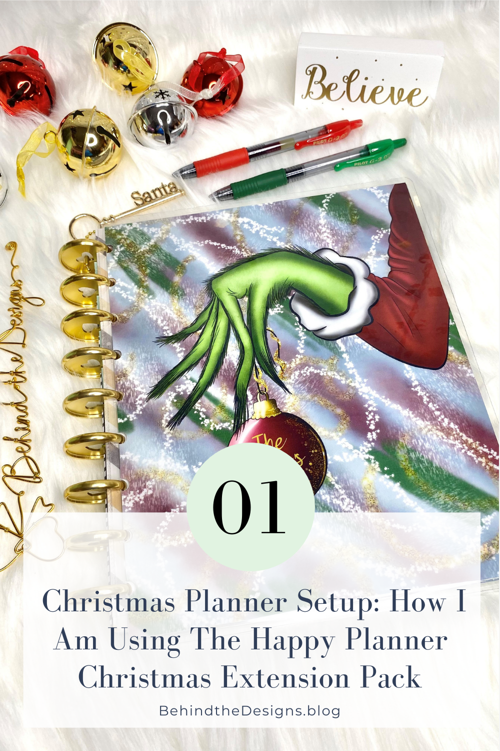 Holiday Christmas Planner Setup in a Happy Planner