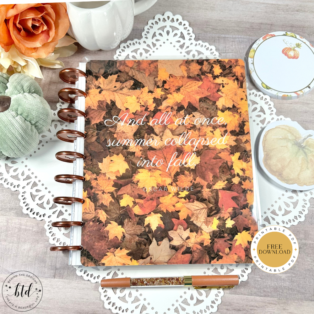 Fall Planner Cover Set and Bonus Name Page + Free Printable