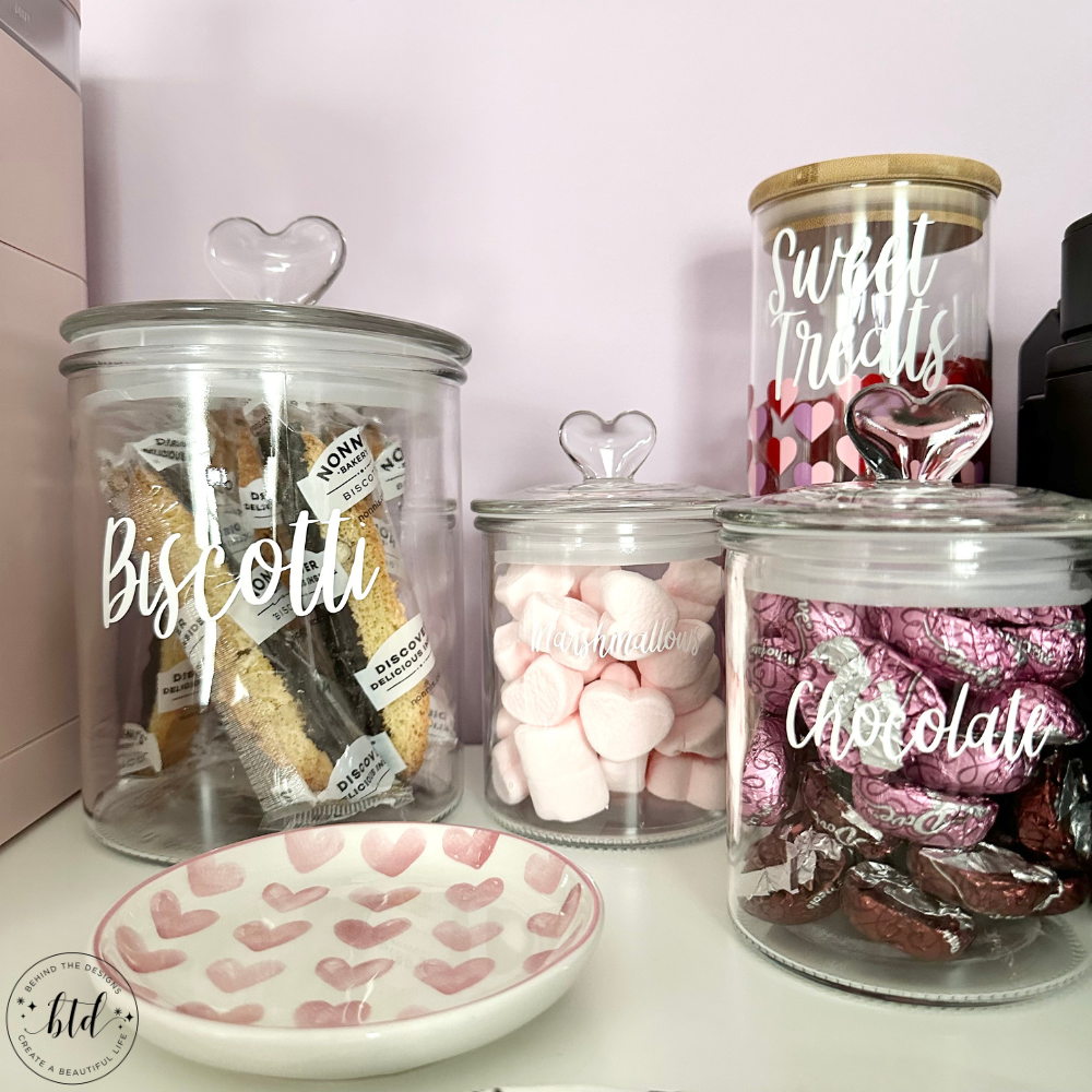 DIY Cricut Jar Labels For Valentine’s Sweets And Snacks