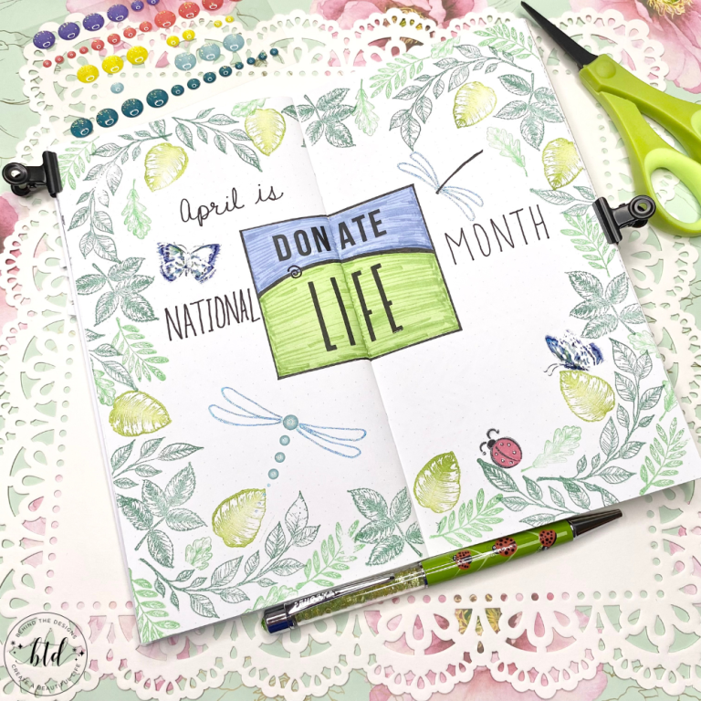 Garden of Life Memory Journal Page Idea for Donate Life Month