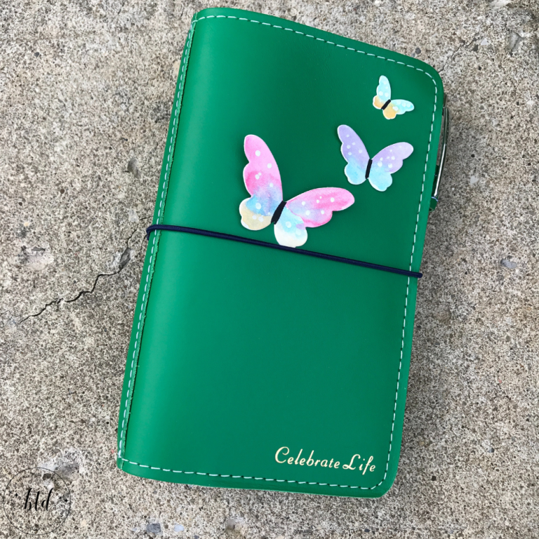 Celebrate Life Butterfly Travelers Notebook Setup