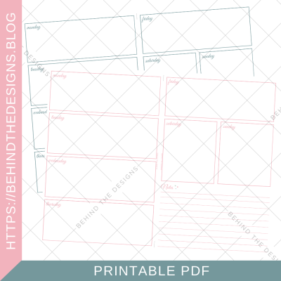 Wide TN Size | Undated Weekly Planner Printable