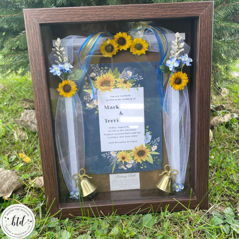 DIY Wedding Shadow Box Keepsake Idea Using Invitation