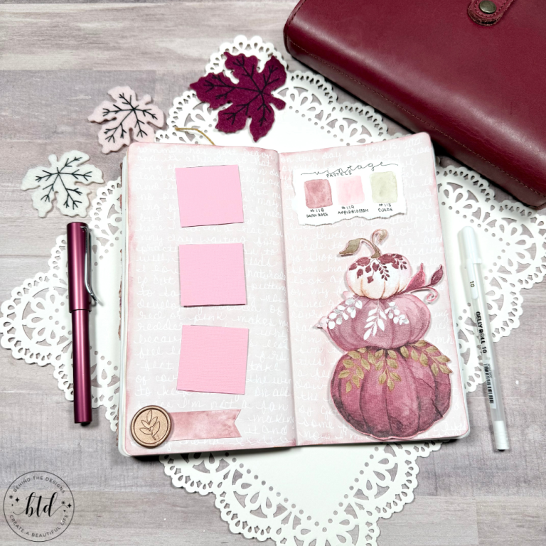 This Is Me Stacked Pumpkins Napkin Journal Spread