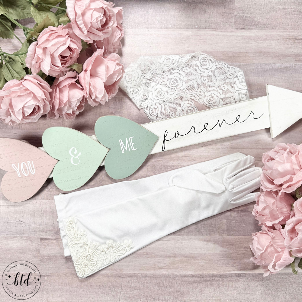 DIY You and Me Forever Cupids Heart Arrow Sign Using Cricut